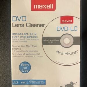 Maxell – 190059, DVD Lens Cleaner with Microfiber Brush System - New Sealed